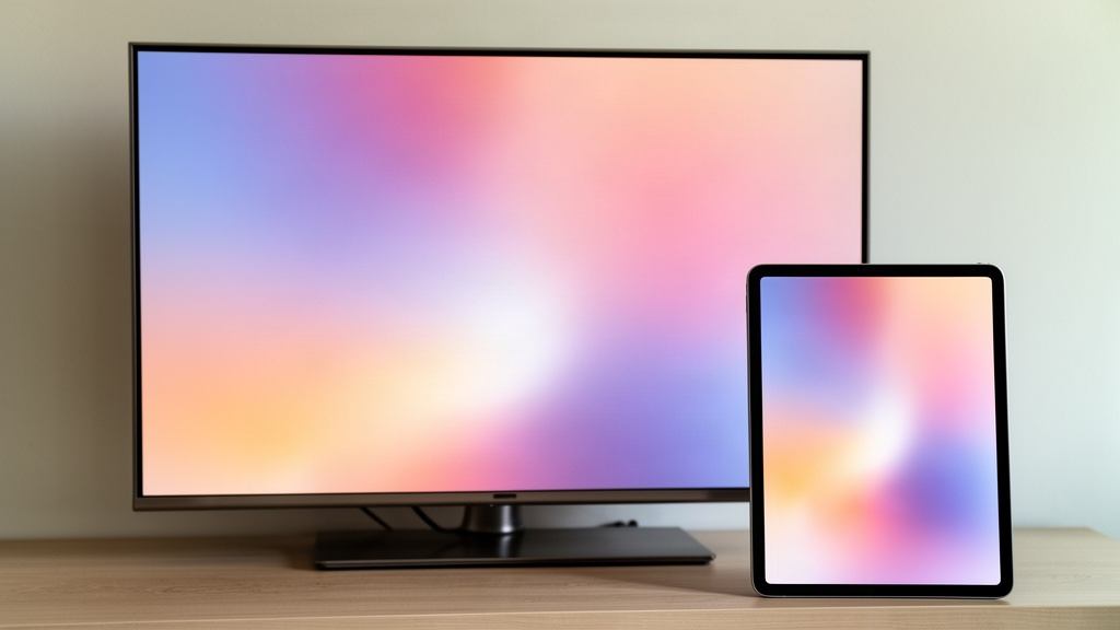 Smart TV et tablette affichant le même lecteur